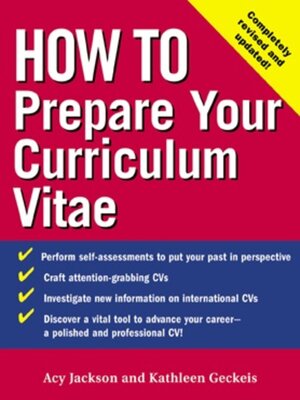 cover image of How to Prepare Your Curriculum Vitae